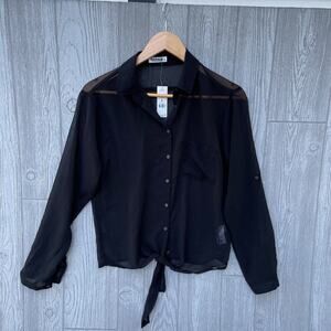 Garage Chiffon Tie Front Shirt